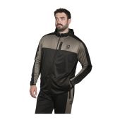 D555 Mens Big Size Active Performance Stretch Zip Through Hoodie