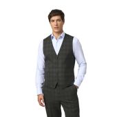 Skopes Mens Big Size Leone Suit Waistcoat Grey Check