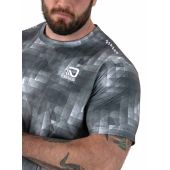 D555 Mens Big Size Sports Top Dry Wear Light Weight All Over Print Crew Neck T-shirt