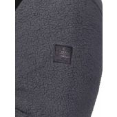 D555 Mens Big Size 1/4 Zip Neck Bonded Fleece Sweatshirt With Kangaroo and Chest Pockets