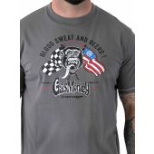 D555 Mens Big Size Gas Monkey Garage Crew Neck T Shirt