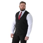 D555 Mens Big Size Plain Stretch Suit Waistcoat