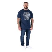 D555 Mens Big Size Grumpy Old Man Printed Crew Neck T-Shirt