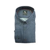 Kings Road Mens Big Size Pattern Print Casual Long Sleeve Shirt