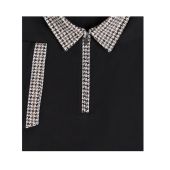 Mish Mash Mens Big Size Fashion Zip Polo With Dogtooth Contrast Collar And Cuff