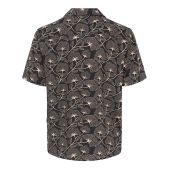 Blend Mens Big Size Flower Print Short Sleeve Shirt