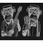 Kam Mens Big Size Music Gorilla Printed Tee