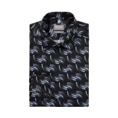Olymp Mens Big Size Fashion Curve Print Shirt