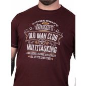 D555 Mens Big Size Multitasking Grumpy Old Man'S Club Printed Crew Neck T-Shirt