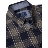 Douglas+Grahame Mens Big Size Big Check Button Down Collar Casual Long Sleeve Shirt
