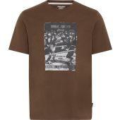Blend Mens Big Size Frog Boxing Print Crew Neck T Shirt