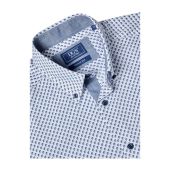 Douglas and Grahame Mens Big Size Patterned Button Down Collar Casual Short Sleeve Shirt