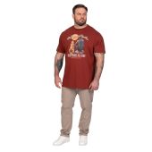 D555 Mens Big Size Journey Together Printed Crew Neck T-Shirt