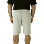 D555 Mens Big Size Stretch Pique Elasticated Waist Shorts With Pin Tuck Front