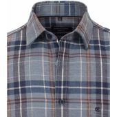 Casa Moda Mens Big Size Cashmere Feel Cotton Comfort Fit Casual Check Long Sleeve Shirt