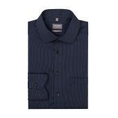 Olymp Mens Big Size Dash Pattern Comfort Fit Non Iron Egyptian Cotton Formal Long Sleeve Shirt