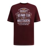 D555 Mens Big Size Multitasking Grumpy Old Man'S Club Printed Crew Neck T-Shirt
