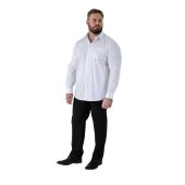 D555 Mens Big Size Stain Resistant Stretch Cotton Formal Long Sleeve Shirt