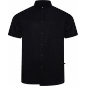 Kam Mens Big Size Grandad Oxford Casual Short Sleeve Shirt
