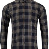 Douglas+Grahame Mens Big Size Big Check Button Down Collar Casual Long Sleeve Shirt