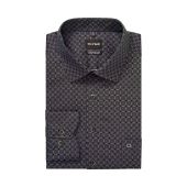 Olymp Mens Big Size Fine Satin Cotton Print Shirt