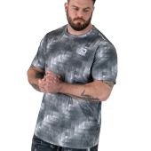 D555 Mens Big Size Sports Top Dry Wear Light Weight All Over Print Crew Neck T-shirt