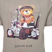 Kam Big Size Mens Teddy Print Crew Newck T Shirt