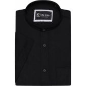Kam Mens Big Size Grandad Oxford Casual Short Sleeve Shirt