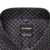 Olymp Mens Big Size Fine Satin Cotton Print Shirt