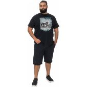 D555 Mens Big Size Detroit Motor Bike Print Cotton Crew Neck T Shirt