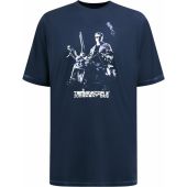 D555 Mens Big Size Terminator Print Cotton Crew Neck T Shirt