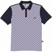 Mish Mash Mens Big Size Pattern Fashion Polo With Contrast Collar