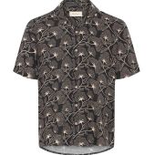 Blend Mens Big Size Flower Print Short Sleeve Shirt