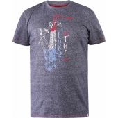 Duke Mens Big Size Saxophone Print Cotton Crew Neck T Shirt