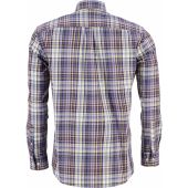 Fynch Hatton Mens Big Size Button Down Cotton Check Casual Long Sleeve Shirt