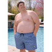 Espionage Mens Big Size Geometric Print Swim Short