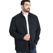D555 Mens Big Size Zip Front Overshirt