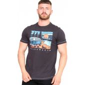Duke Mens Big Size Finchley Volkswagen Camper Van Print Cotton Crew Neck T Shirt