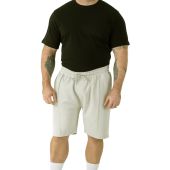 D555 Mens Big Size Stretch Pique Elasticated Waist Shorts With Pin Tuck Front