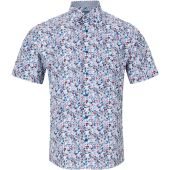 Douglas & Grahame Mens Big Size Drifter Casual Abstract Design Short Sleeve Shirt