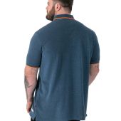 D555 Mens Big Size Pique Polo With Contrast Collar And Cuffs With Chest Pocket