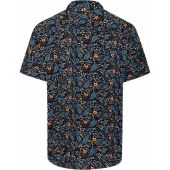 Ed Baxter Mens Big Size Flower Print Soft Touch Casual Short Sleeve Shirt