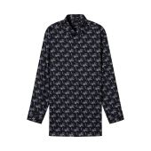 Olymp Mens Big Size Fashion Curve Print Shirt