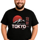 Ed Baxter Mens Big Size Tokyo Print T-Shirt