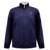 D555 Mens Big Size Zip Through Sweatshirt In Fleece With Chest Embroidery