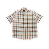 Kings Road Mens Big Size Multi Check Cotton Casual Short Sleeve Shirt With Breast Pocket
