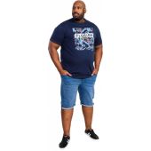 Duke Mens Big Size Florida Life Print Crew Neck T Shirt