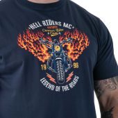 D555 Mens Big Size Hell Riders Print Cotton Crew Neck T Shirt