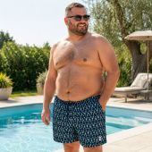 Espionage Mens Big Size Lobster Print Swim Short