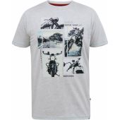 Duke Mens Big Size D555 Multi Bike Photo Printed Crew Neck T-Shirt